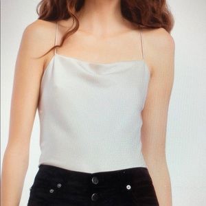 Alice and Olivia Harmon drapery slip tank